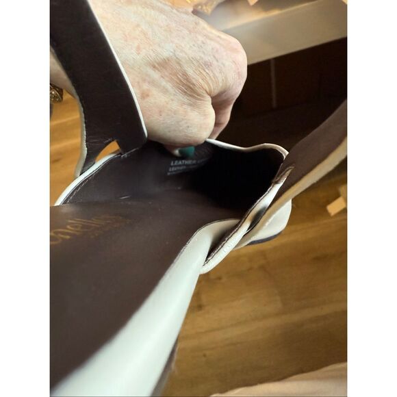 NWT Seychelles “good girl” leather sling back flat in ivory size 6 - Picture 11 of 11